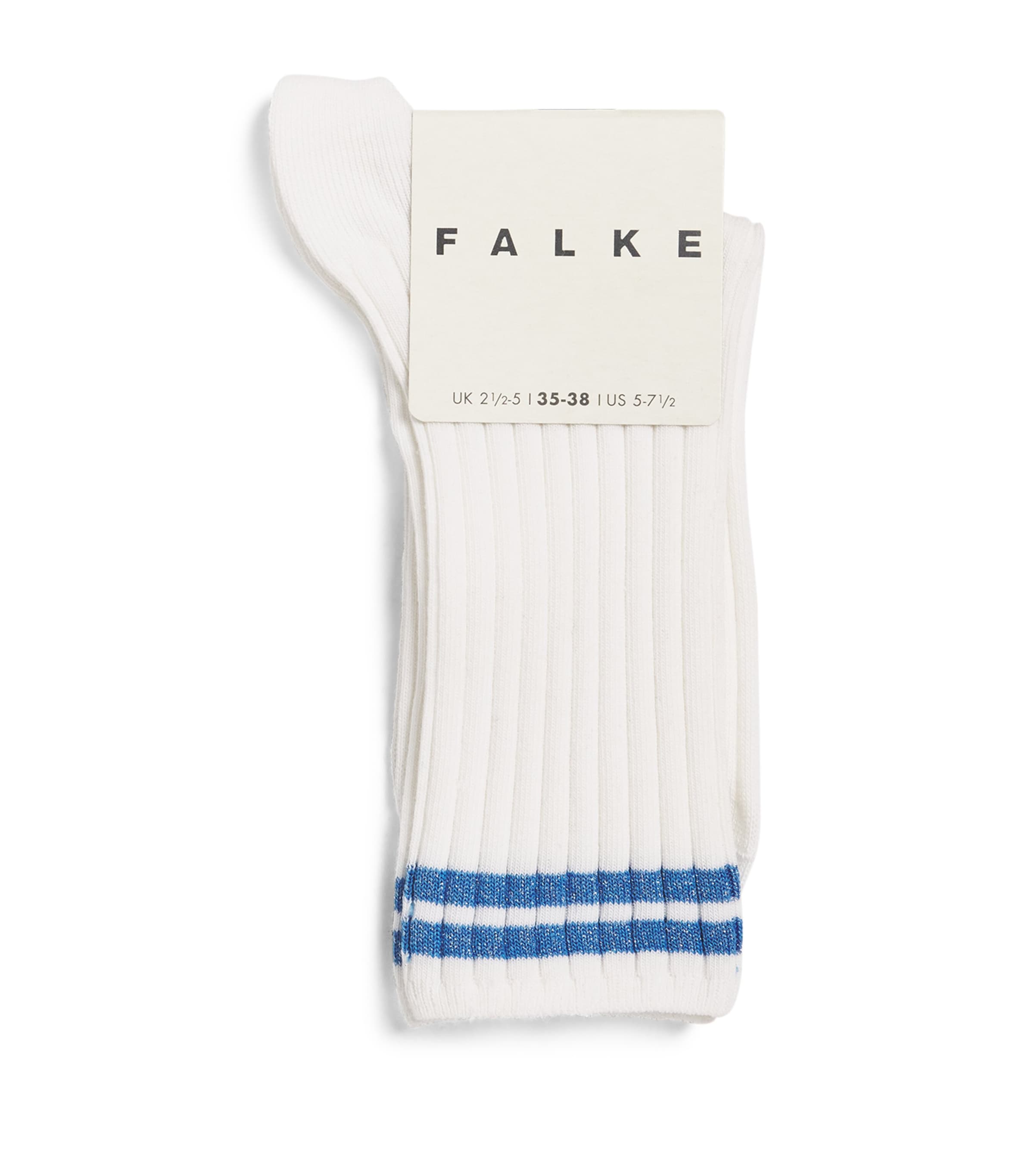 Falke Womens Cotton-Blend Play Me Socks White Image 1