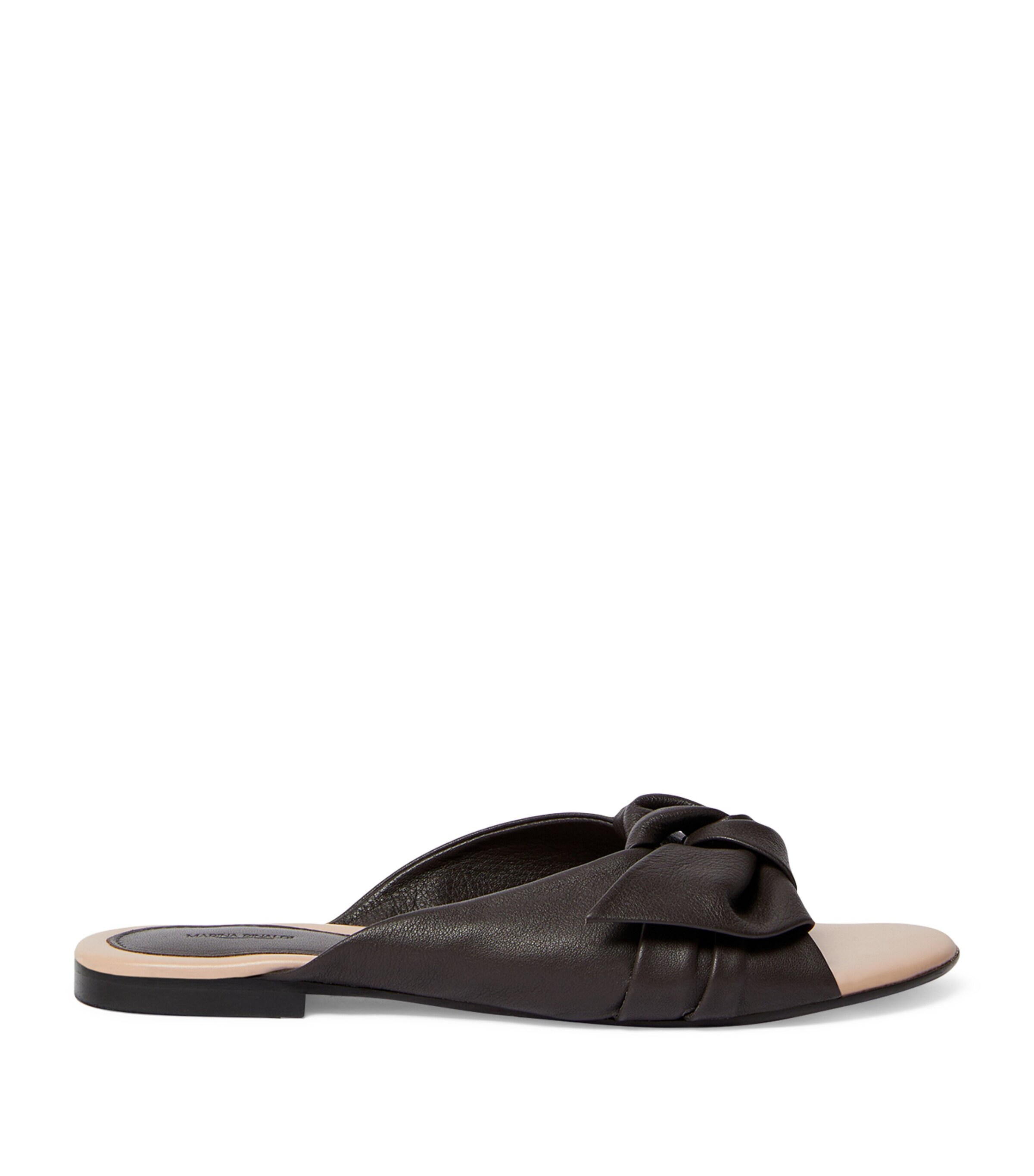 Marina Rinaldi Leather Nave Slides | Women Shoes | Sandals | Sliders | Designers | Marina Rinaldi
