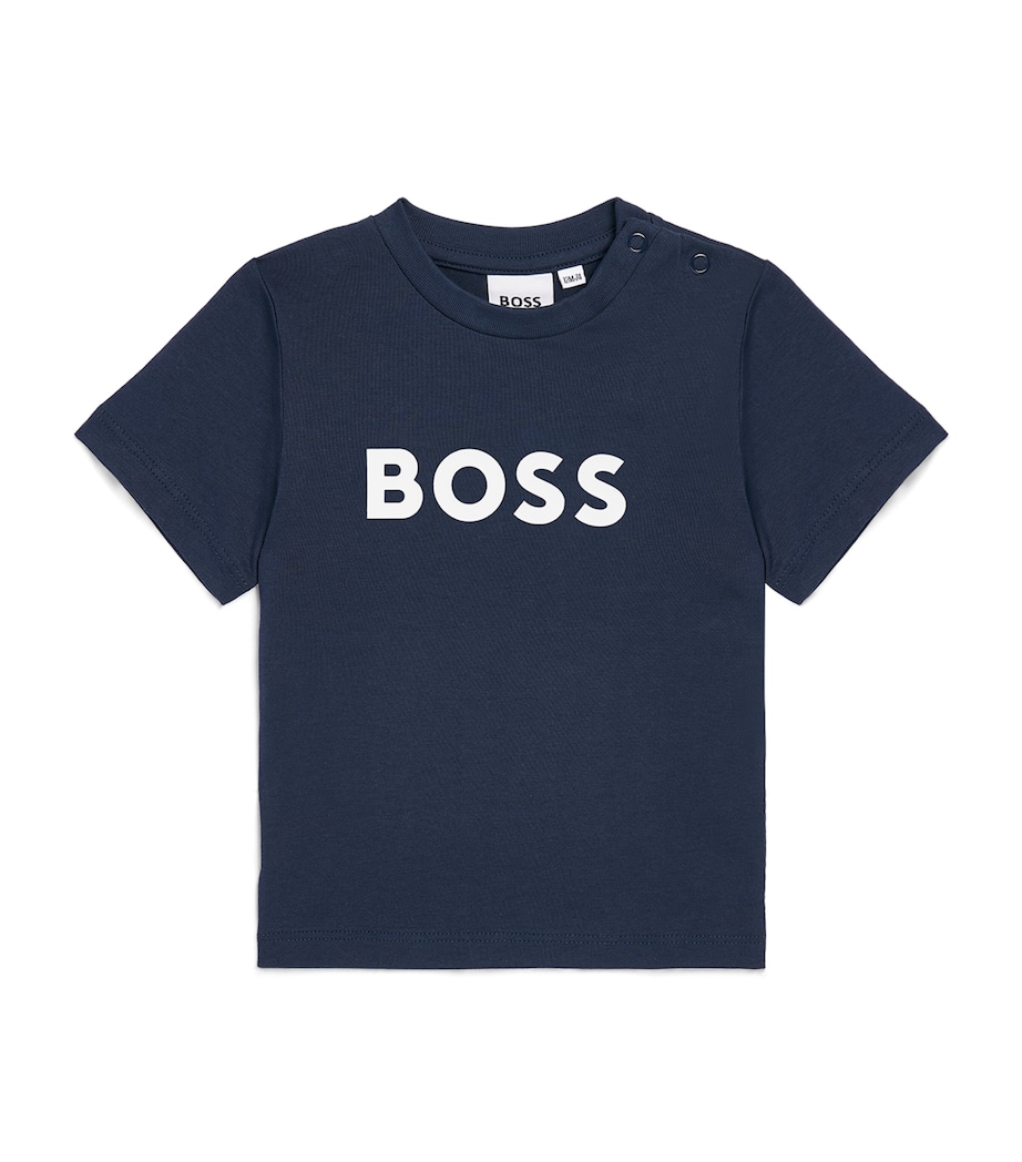 BOSS Kidswear Logo T-Shirt (3-36 Months) Navy Image 1