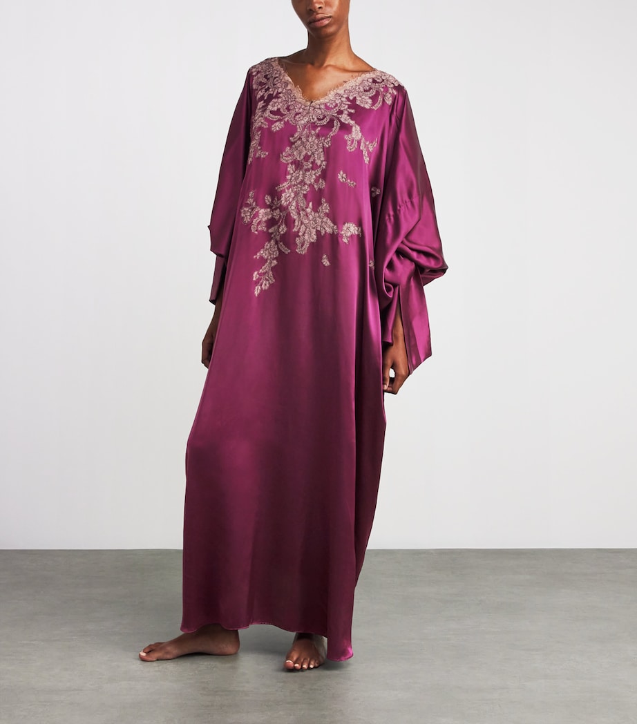 Silk Nana Boubou Kaftan PLUM/AUBERGINE Image 2