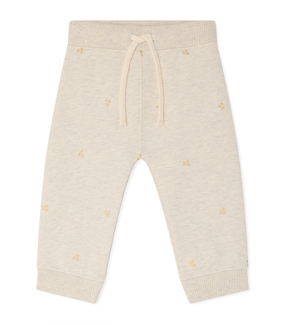Cotton Cherry Print Sweatpants (6-18 Months) IMPRIME BEIGE Image 1