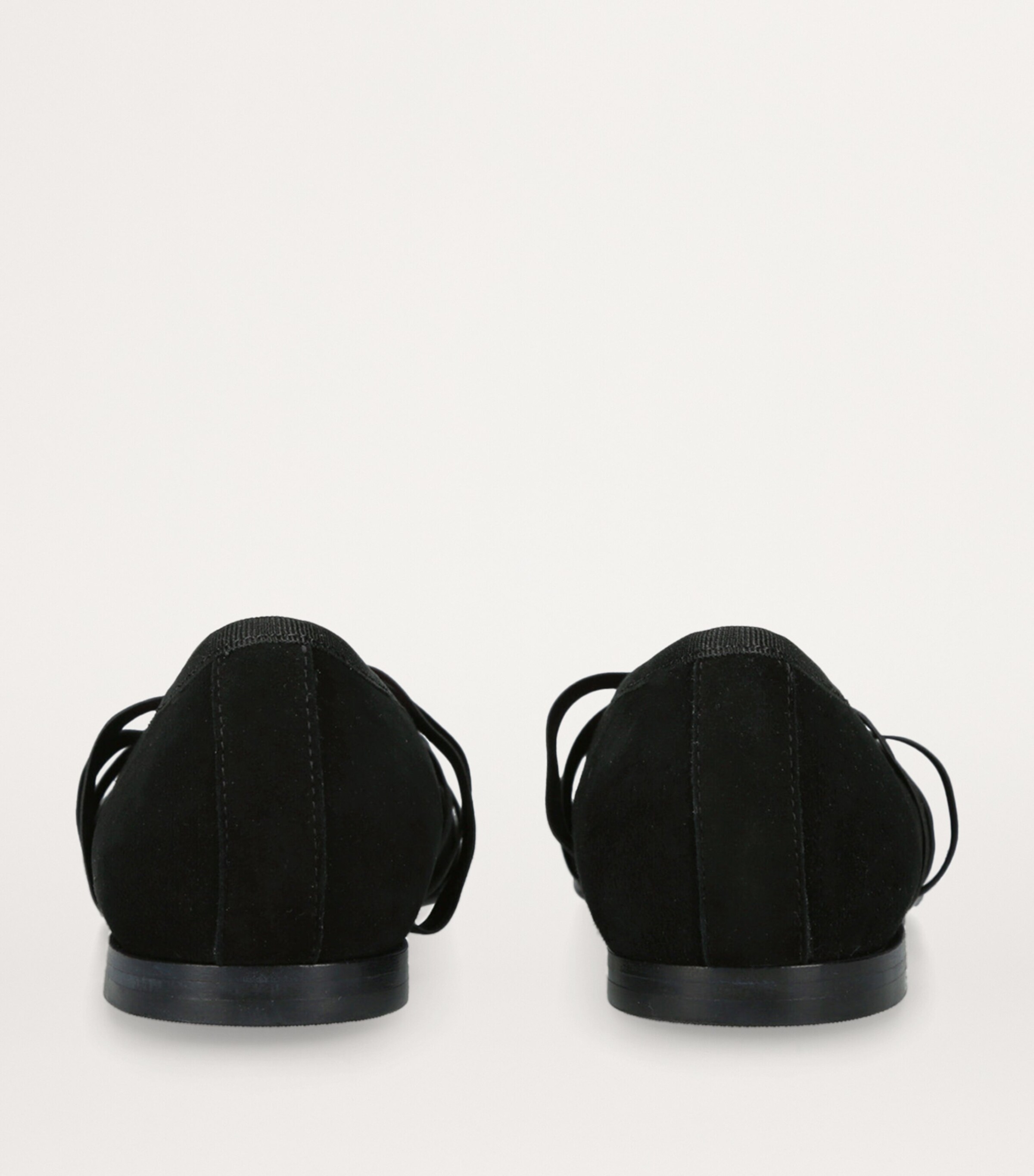 Carel Paris Suede Tutu Ballet Flats Black Image 2