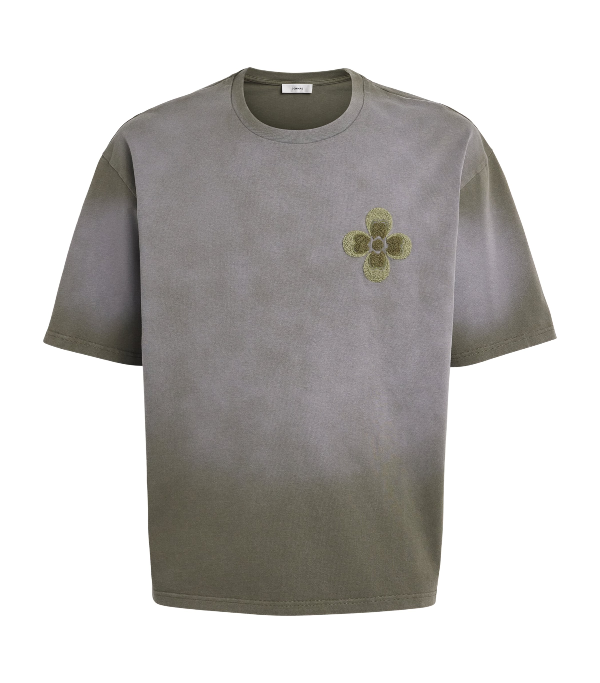 COMMAS Dégradé Embroidered T-Shirt Dark Moss