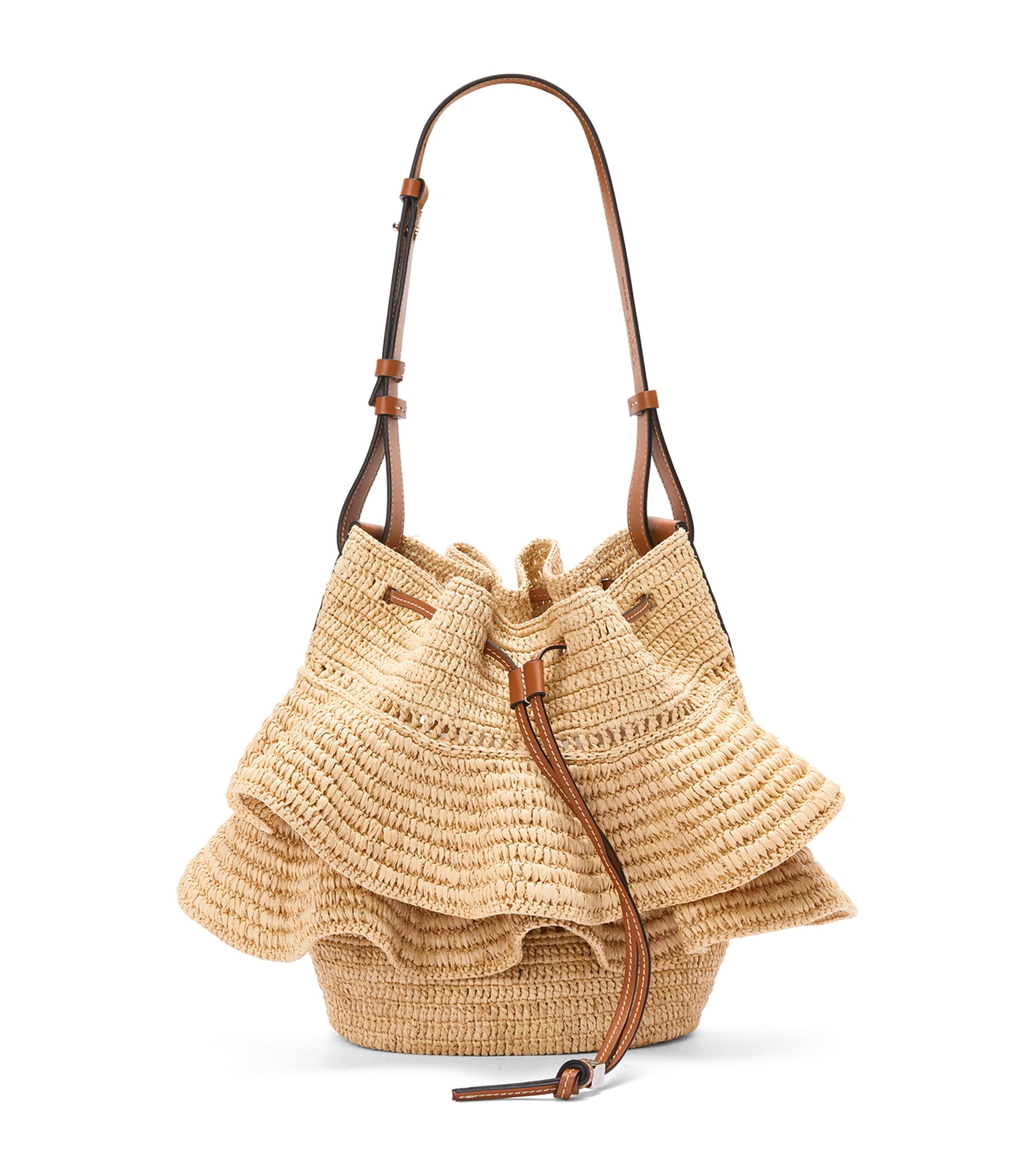 1点限り!!LOEWE!ラフィアBALLOON BAG!超レア!早い者勝ち! LOEWE x Paula's Ibiza Raffia Ruffled Balloon Bag | Harrods US