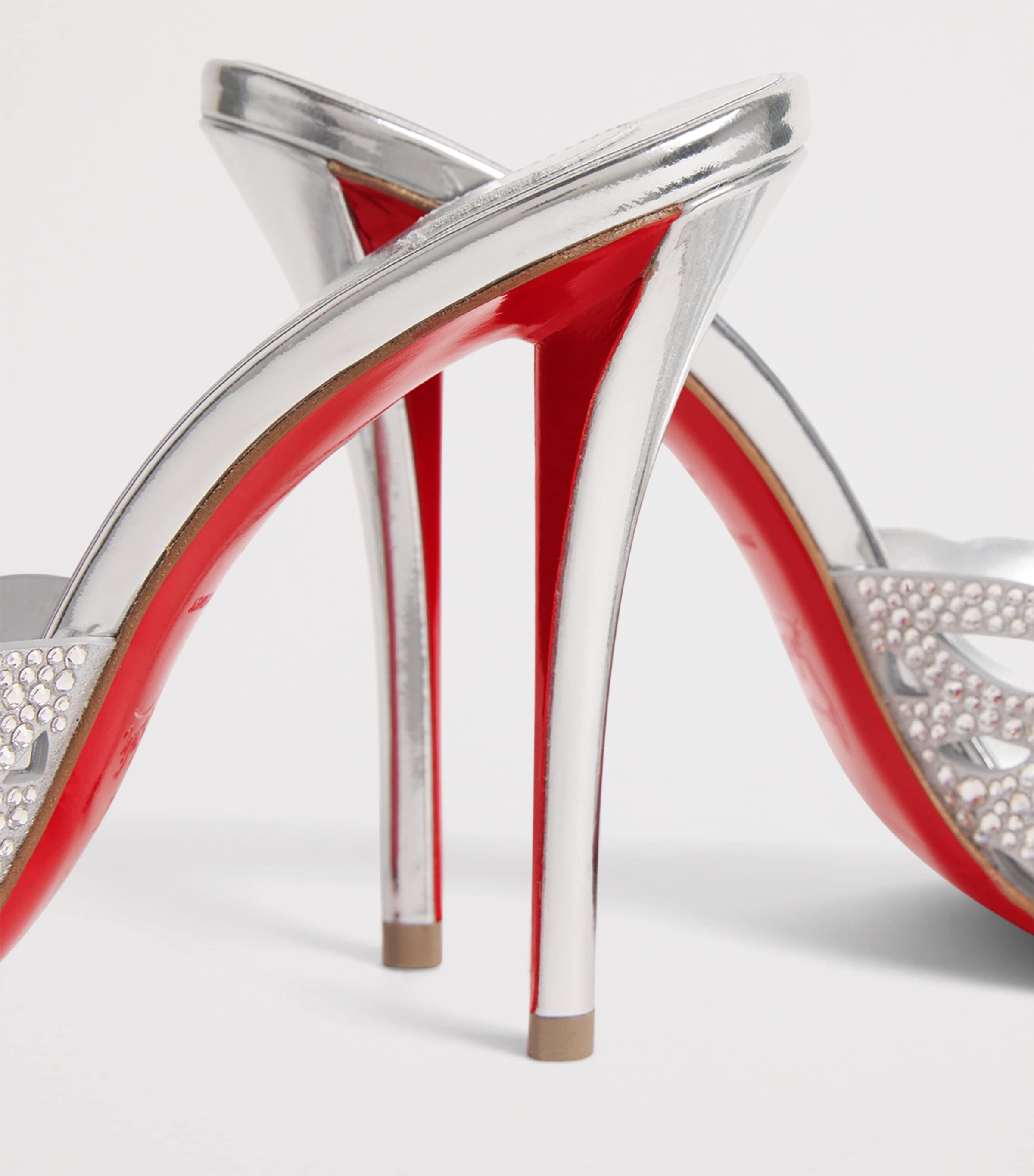 Christian Louboutin Womens Lasera Strass Mule Leather Mules 100 Image 7