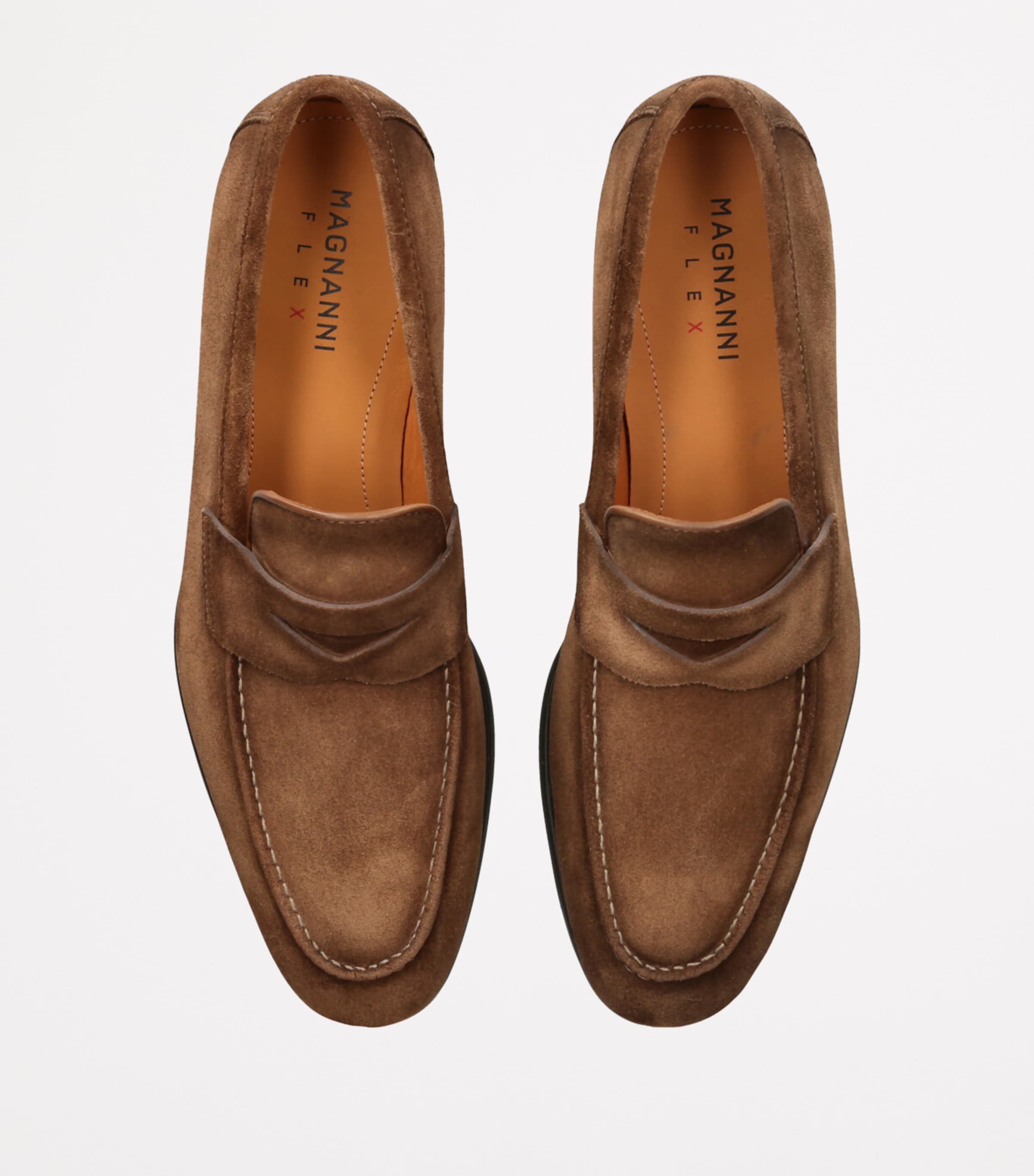 Magnanni Brown Suede Diezma Penny Loafers | Harrods US