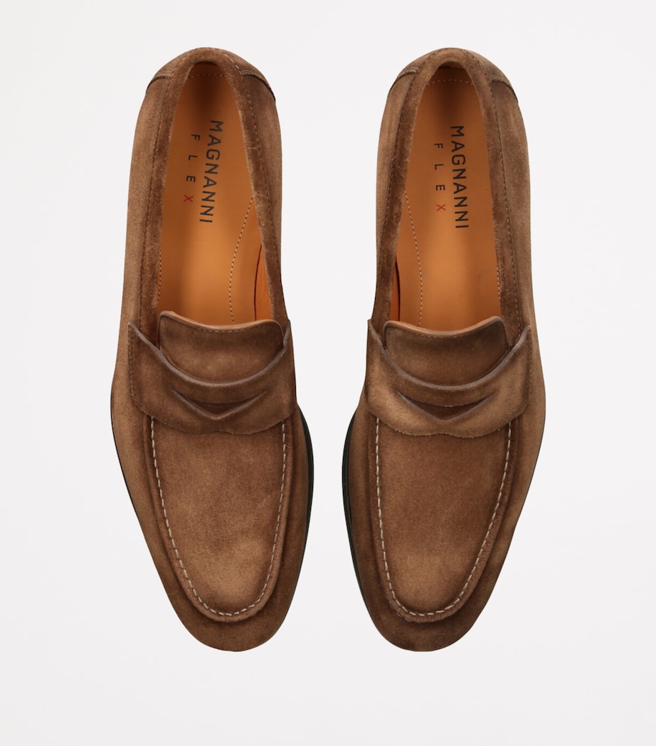 Suede Diezma Penny Loafers BROWN Image 4