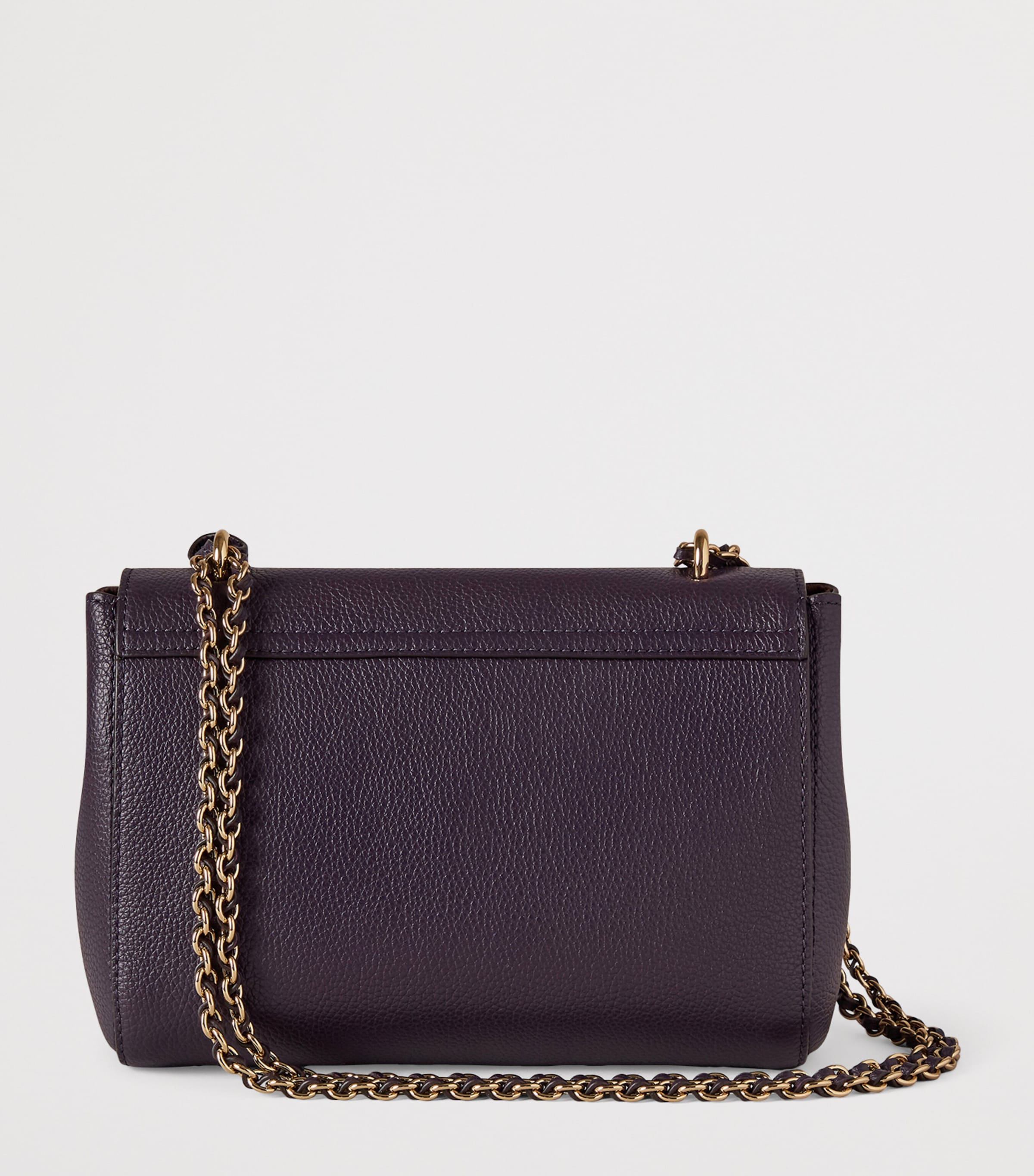 Small Leather Lily Shoulder Bag DEEP AUBERGINE Image 3