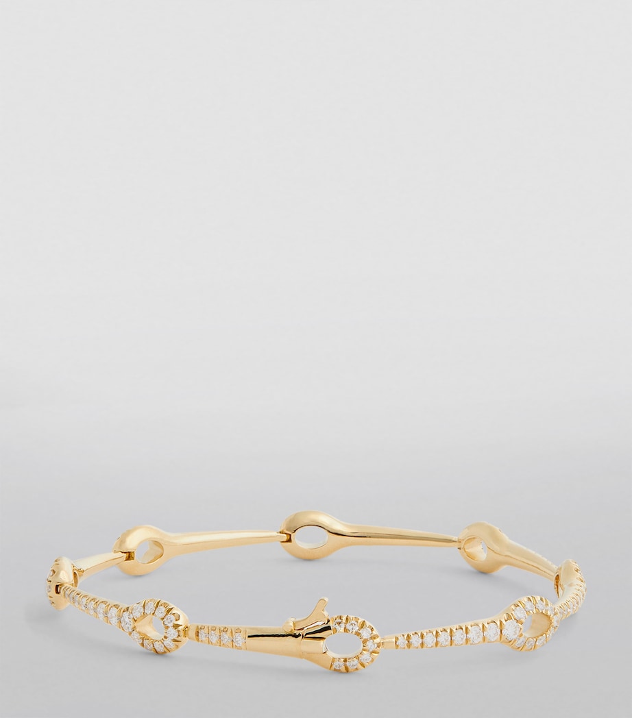 Melissa Kaye Yellow Gold and Diamond Lola Needle Bracelet Yellow Gold Image 2