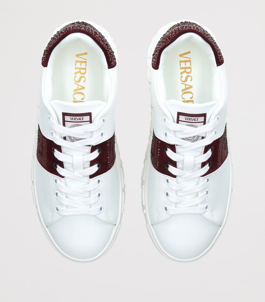 Embellished Greca Sneakers WHITE/RED Image 4