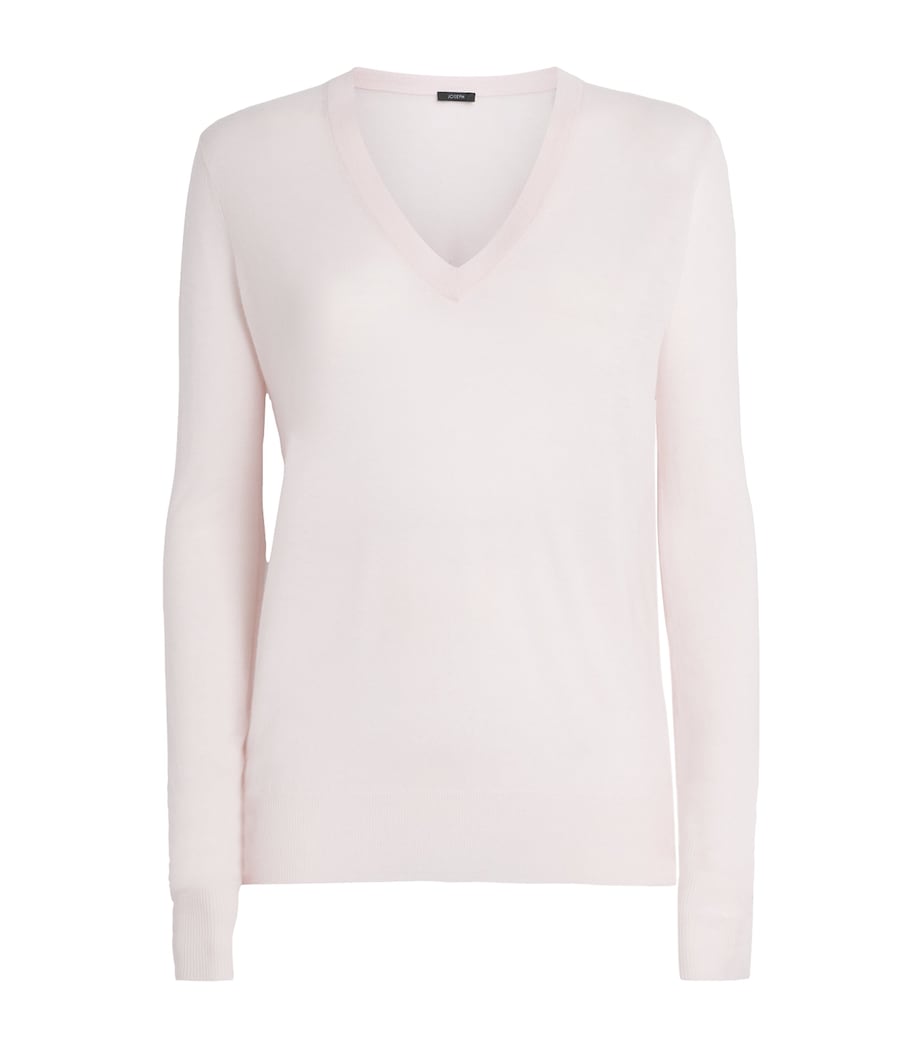 Cashmere Cashair V-Neck Sweater ROSE Image 1