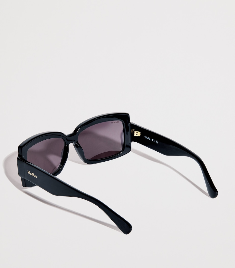 Acetate Square-Frame Sunglasses BLACK Image 3