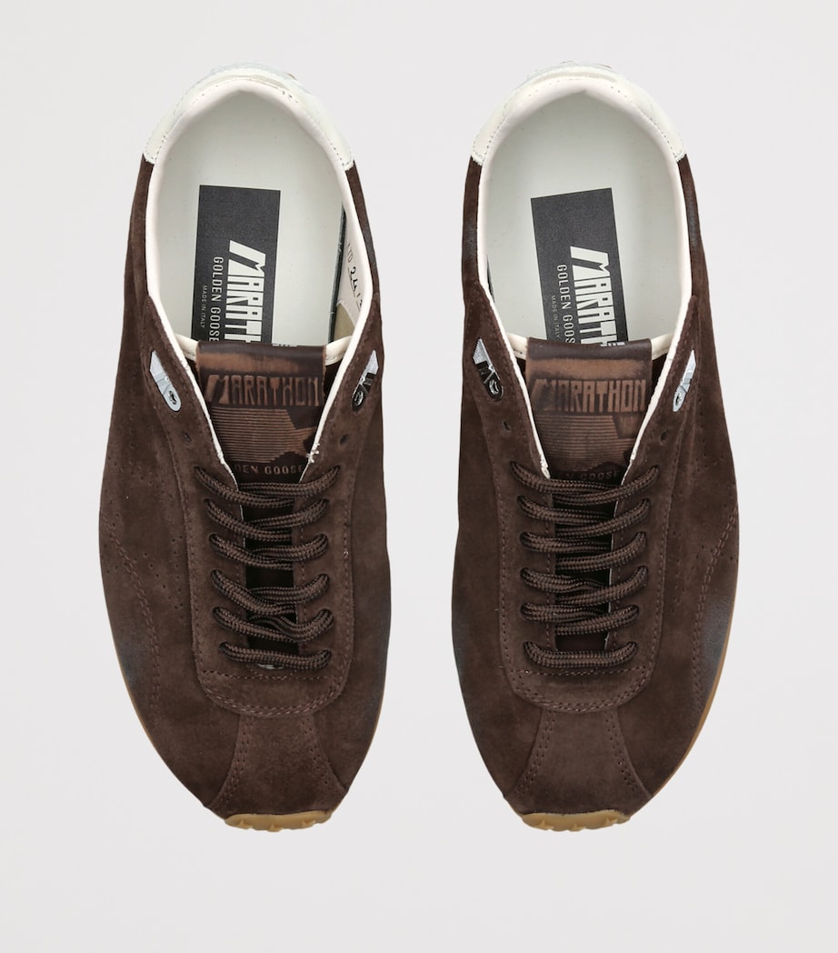 Golden Goose Suede Running Marathon Sneakers Brown Image 4