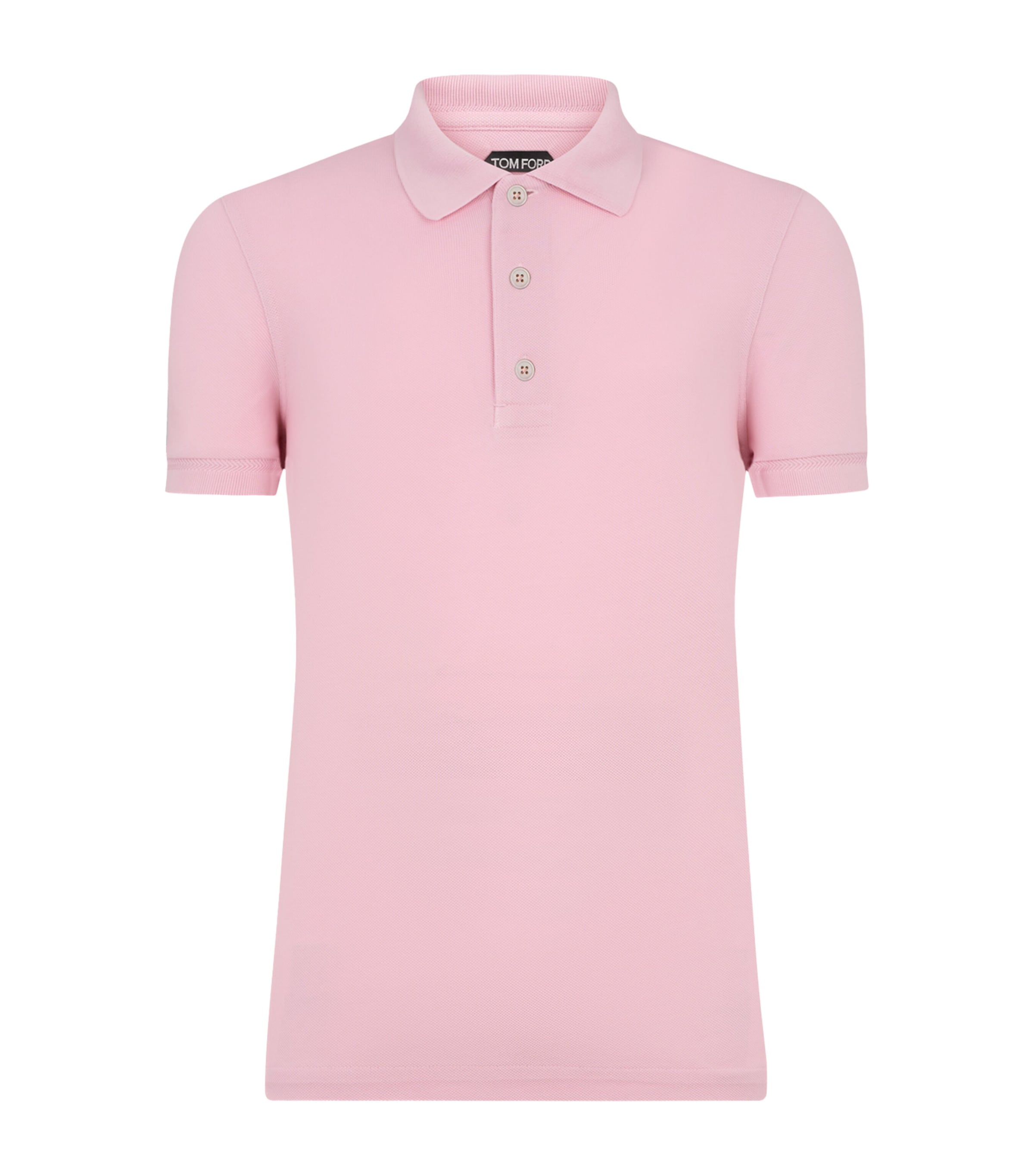 Tom Ford Pimk Short-sleeves Polo In Cotton Piquet Jersey Man In Pink