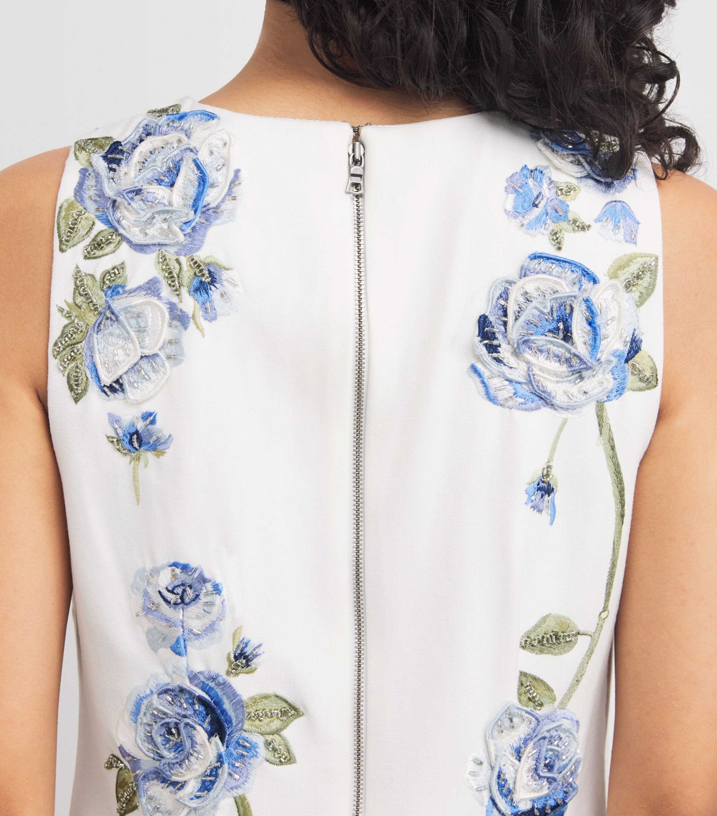 Alice+Olivia Embroidered Floral Clyde Mini Dress | Harrods US