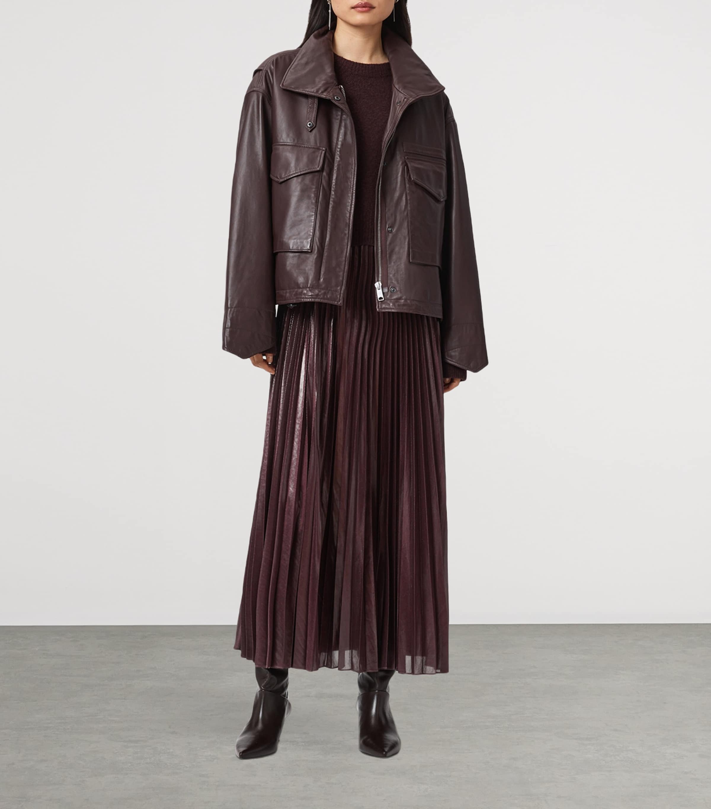 Clay Leather Jacket OXBLOOD RED Image 2