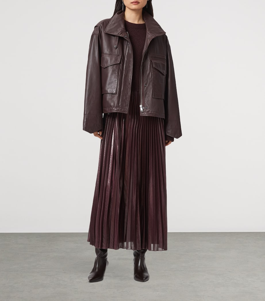 Clay Leather Jacket OXBLOOD RED Image 2