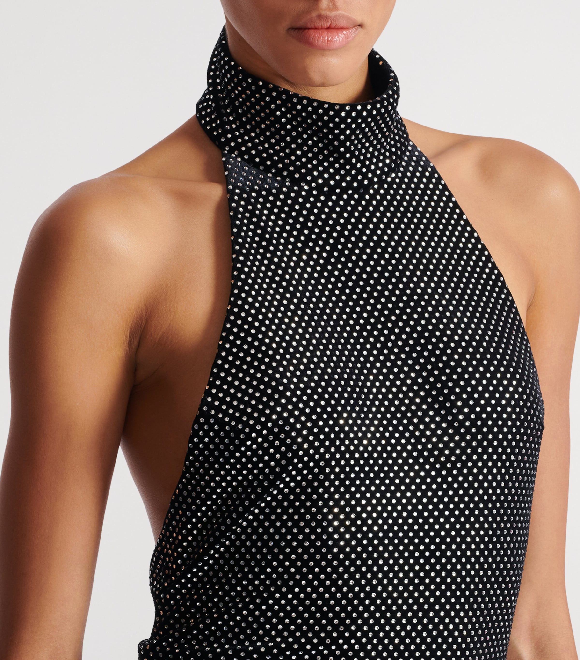 Velvet Embellished Maxi Dress EAC NOIR/ARGENT Image 4