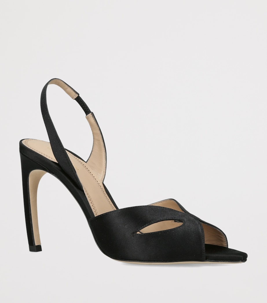 Victoria Beckham Satin Harlow Mask Slingback Heels 100 Black Image 2