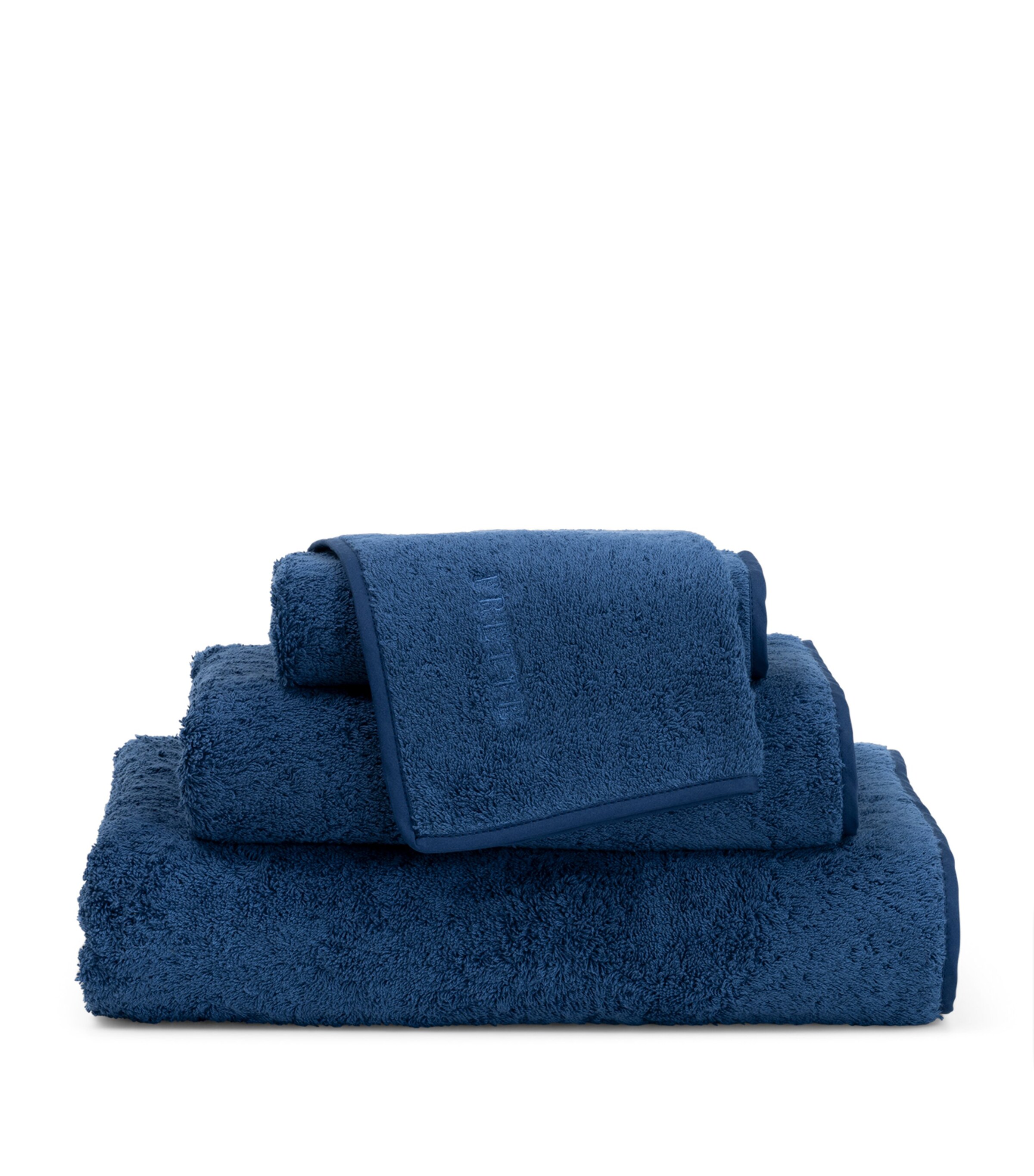 Frette Cotton Unito Wash Cloth (30cm x 30cm) Indigo Blue Image 4