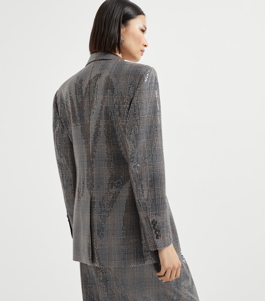 Virgin Wool Sequinned Blazer C001 Image 4