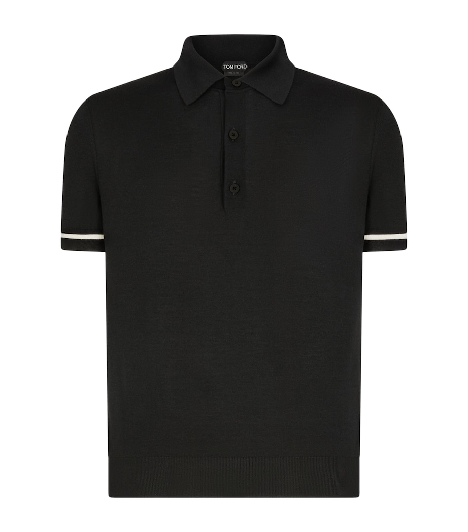 Cashmere-Silk Polo Shirt NAA Image 1