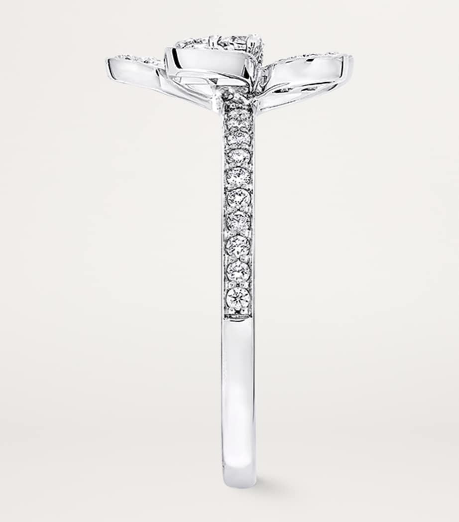 White Gold and Diamond Wild Flower Ring WHITE GOLD Image 4