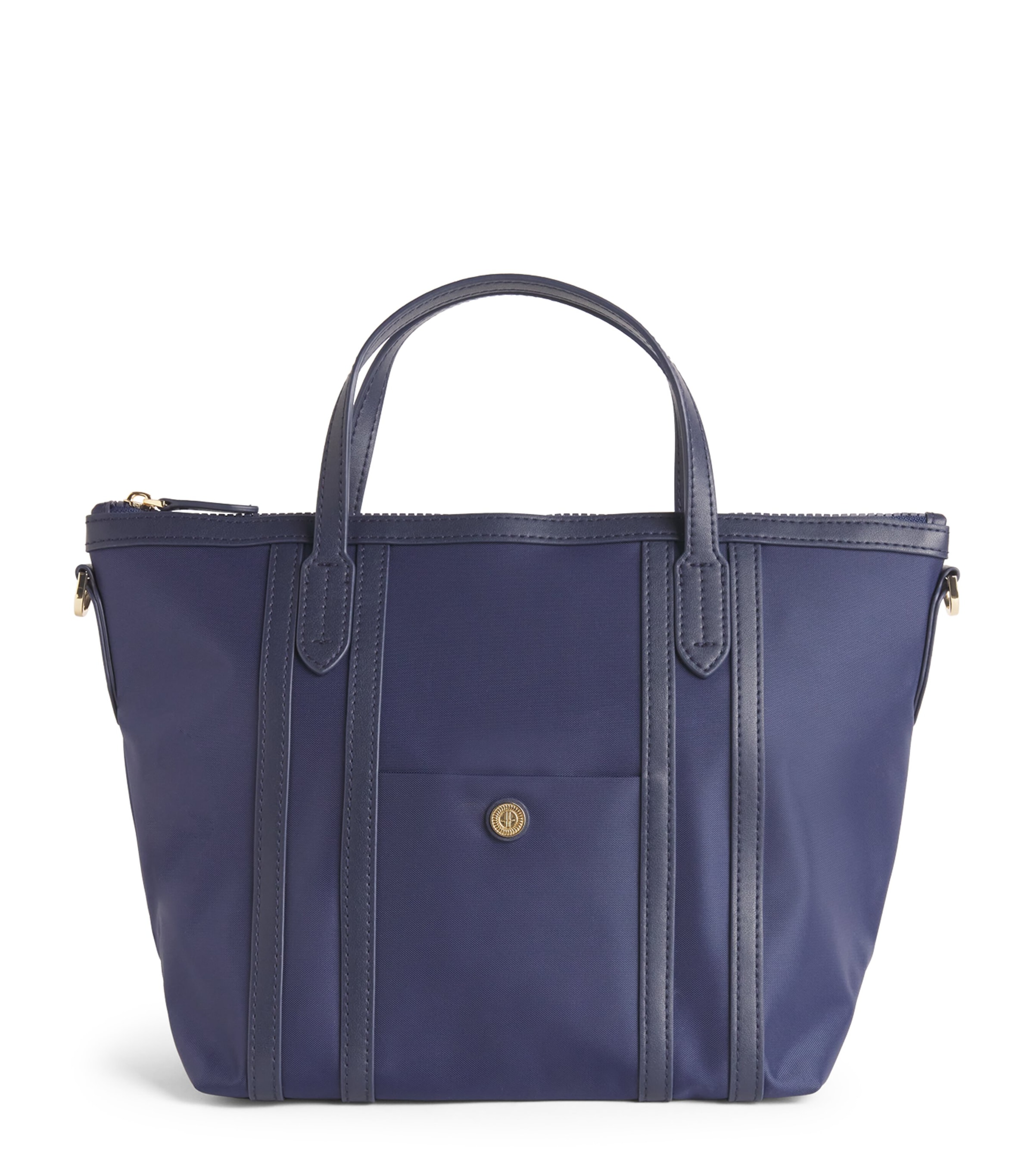 Harrods Grab Nylon Jetsetter Tote Bag Navy Image 1