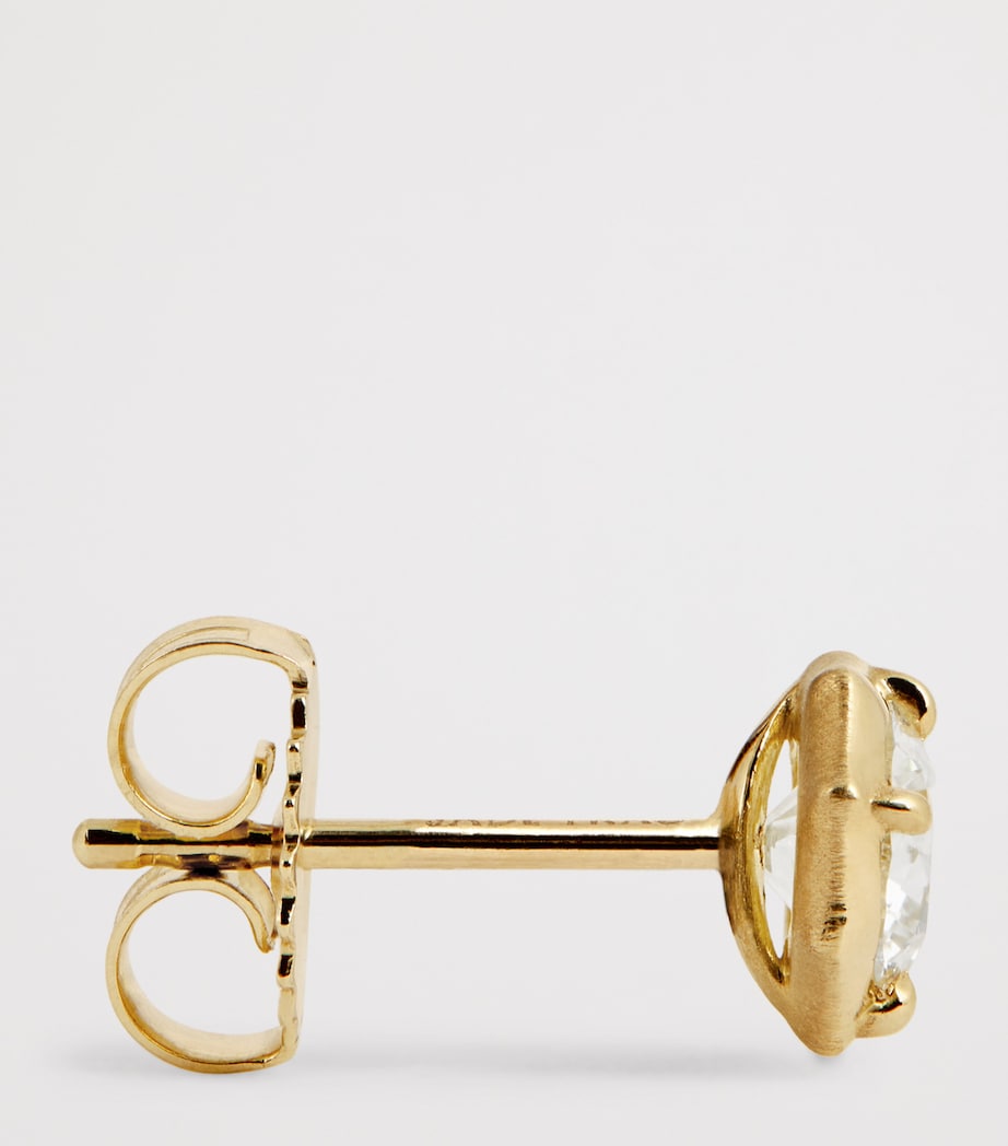Yellow Gold and Diamond Sophisticate Studs YELLOW GOLD Image 4