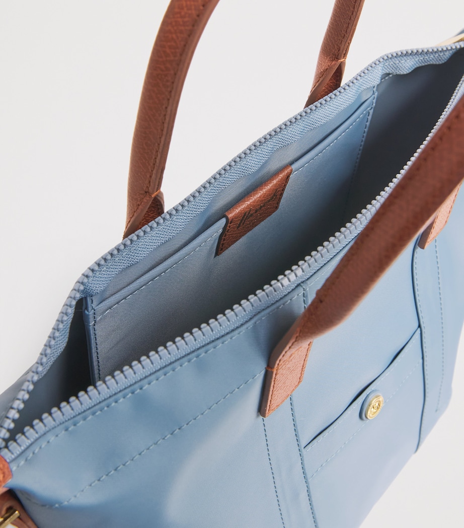 Harrods Grab Nylon Tote Bag Blue Image 5