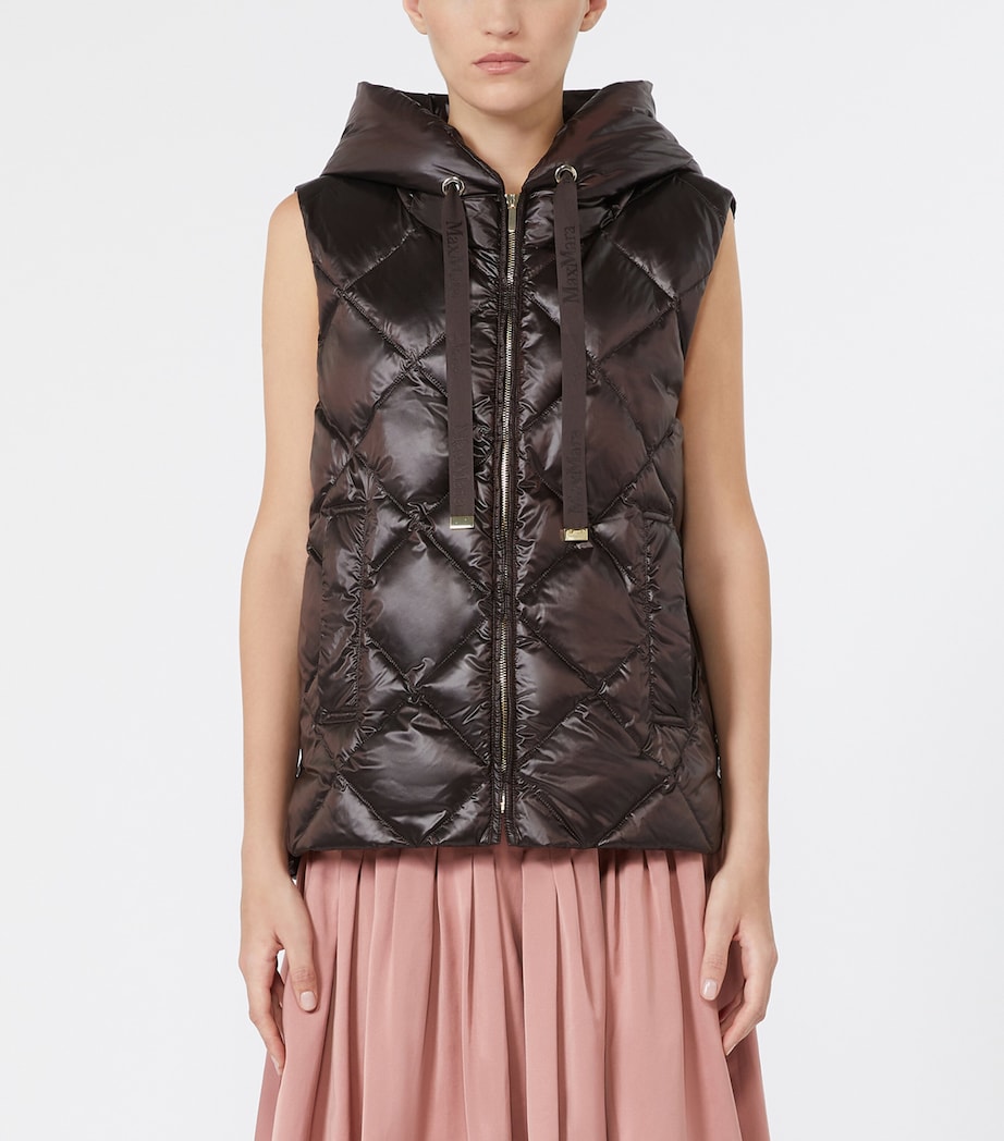 Max Mara Womens Puffer Gilet Brown Image 3