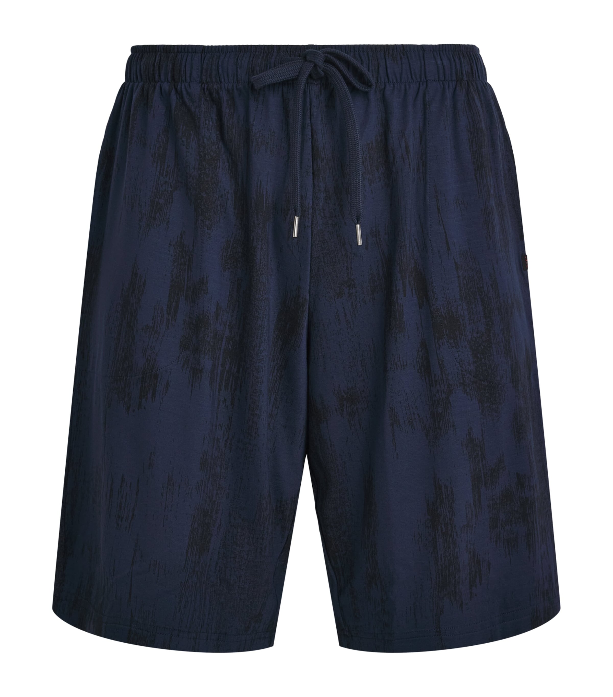 Derek Rose Mens Printed London Lounge Shorts Nav Image 1