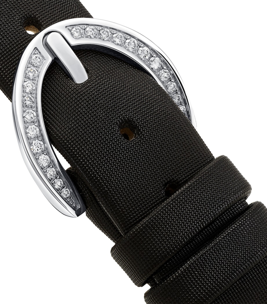 Platinum and Diamond Classic Butterfly Watch 28mm STAINLESS STEEL Image 4