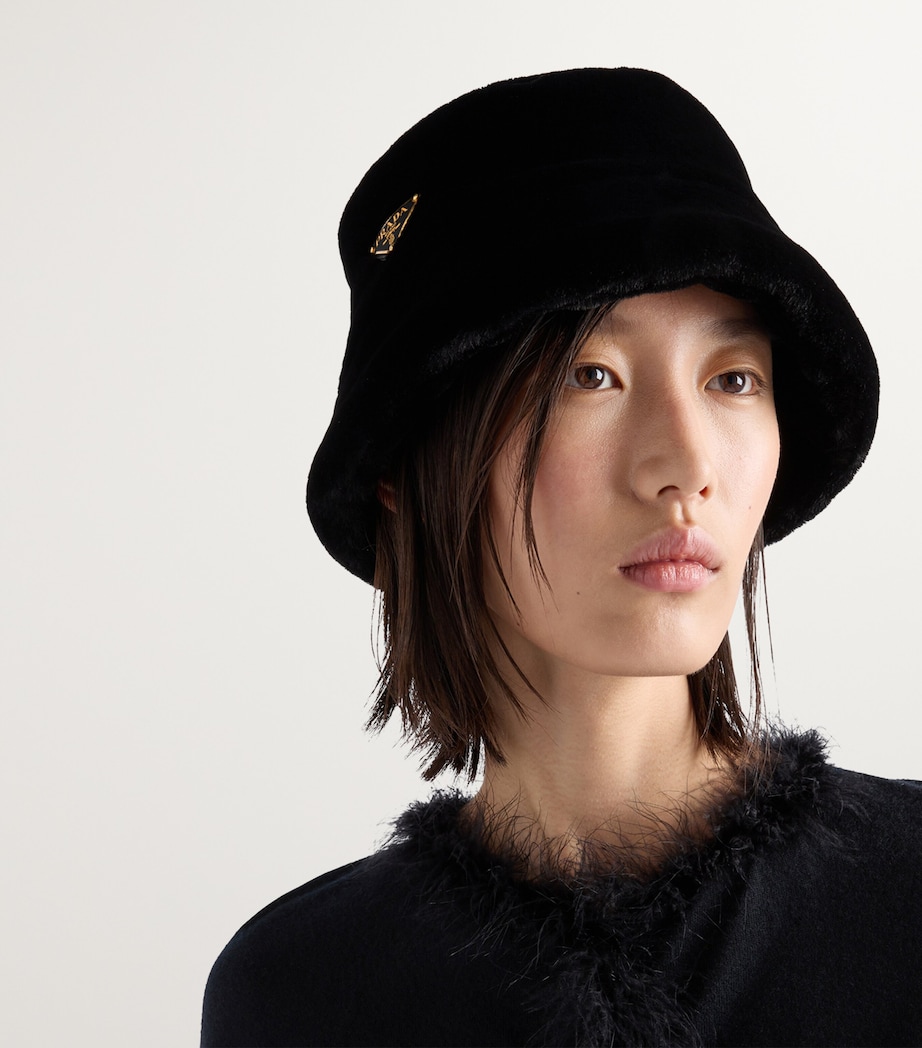 Prada Faux Fur Bucket Hat Image 2