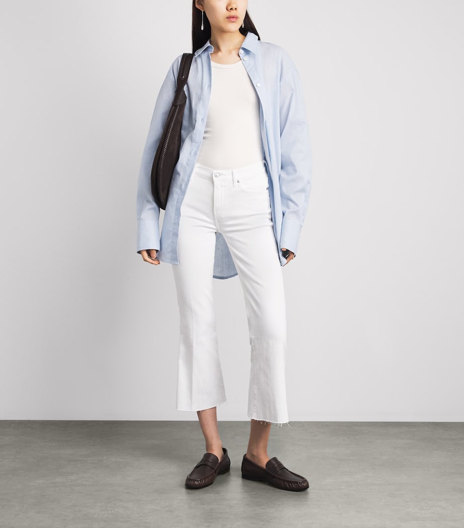 7 For All Mankind Womens Dojo Cropped Jeans Soleil Image 2