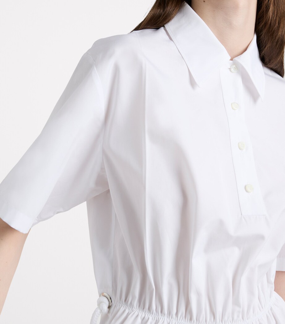 Cotton Poplin Mini Shirt Dress F0009 Image 3