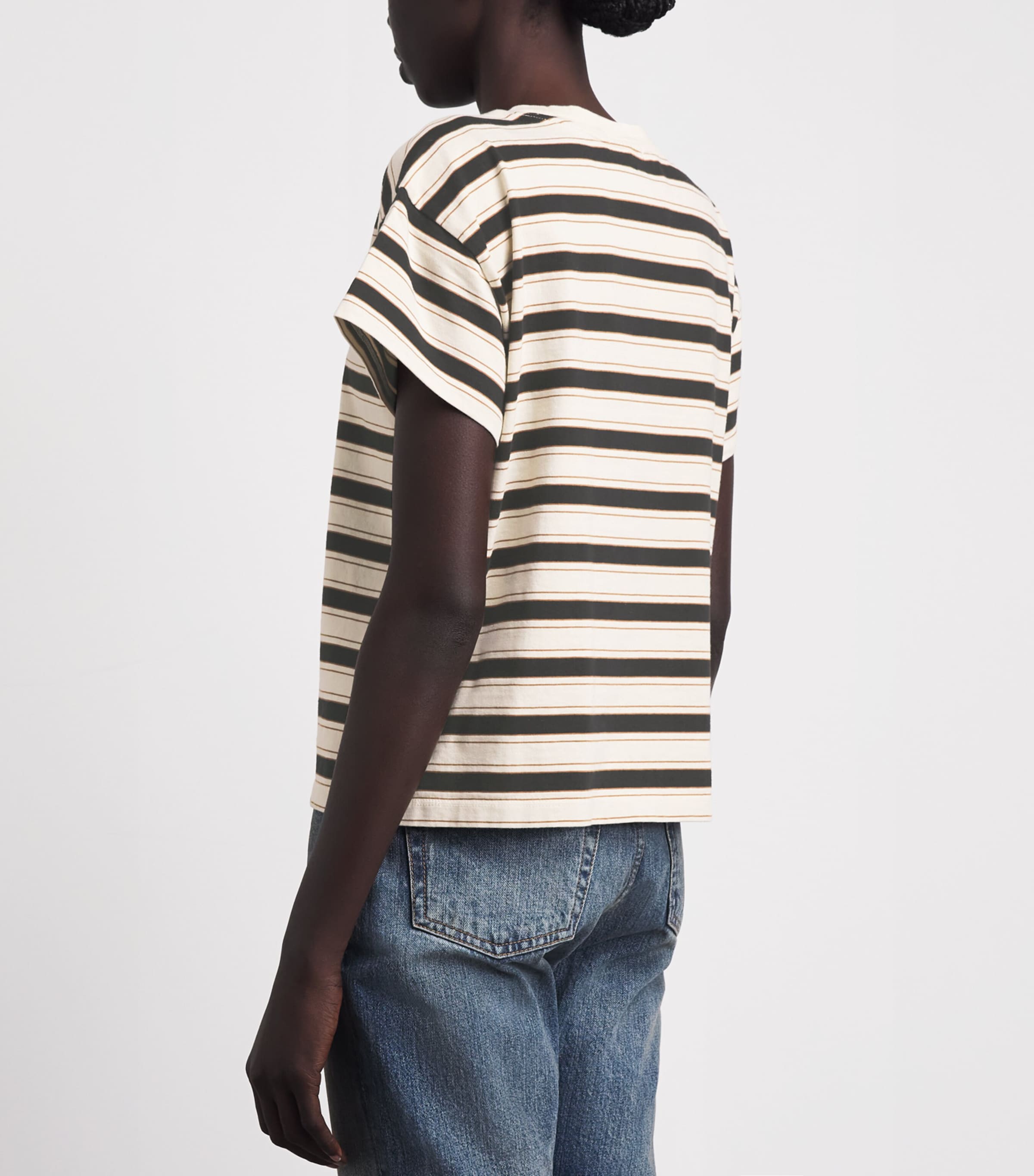 Rag & Bone Womens Cotton Stripe Kelly T-Shirt Creammulti Image 5