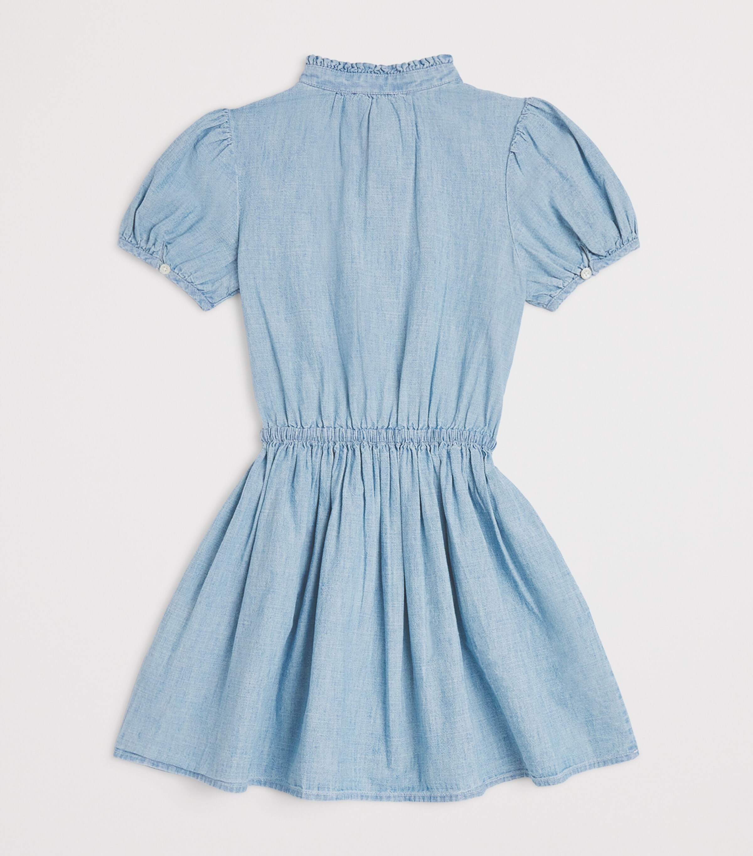 Ralph Lauren Kids Cotton Button-Up Dress (2-6 Years) New Medium Wash Image 2