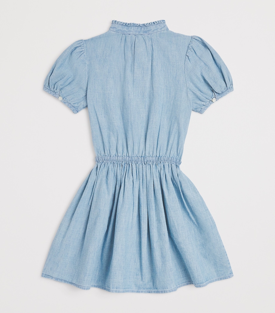Cotton Button-Up Dress (2-6 Years) NEW MEDIUM WASH Image 2