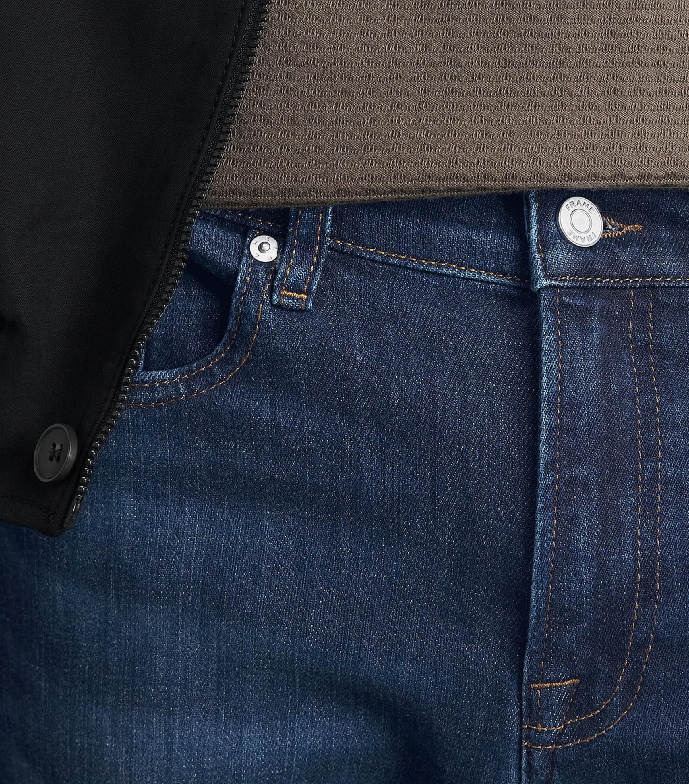 FRAME Mens L'Homme Slim Jeans Last Lasting Image 3