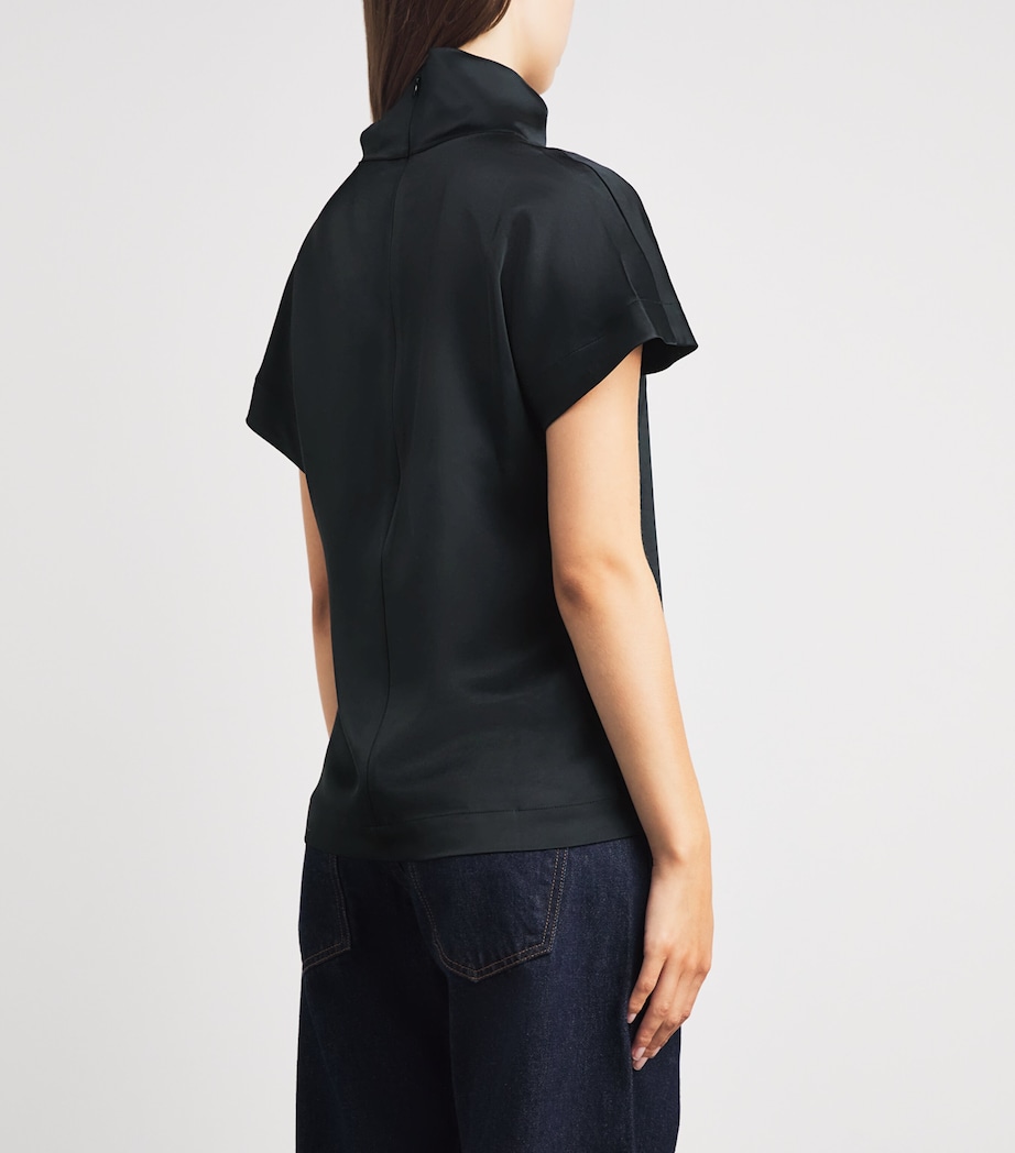 ANINE BING Womens High-Neck Samson Top Black Image 5