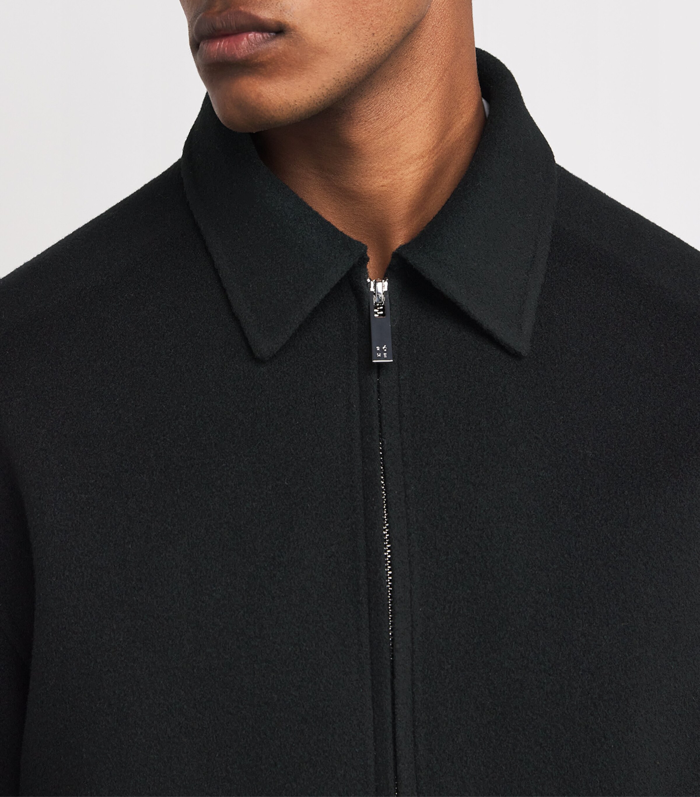 Wool Bomber Jacket 001 BLACK Image 6