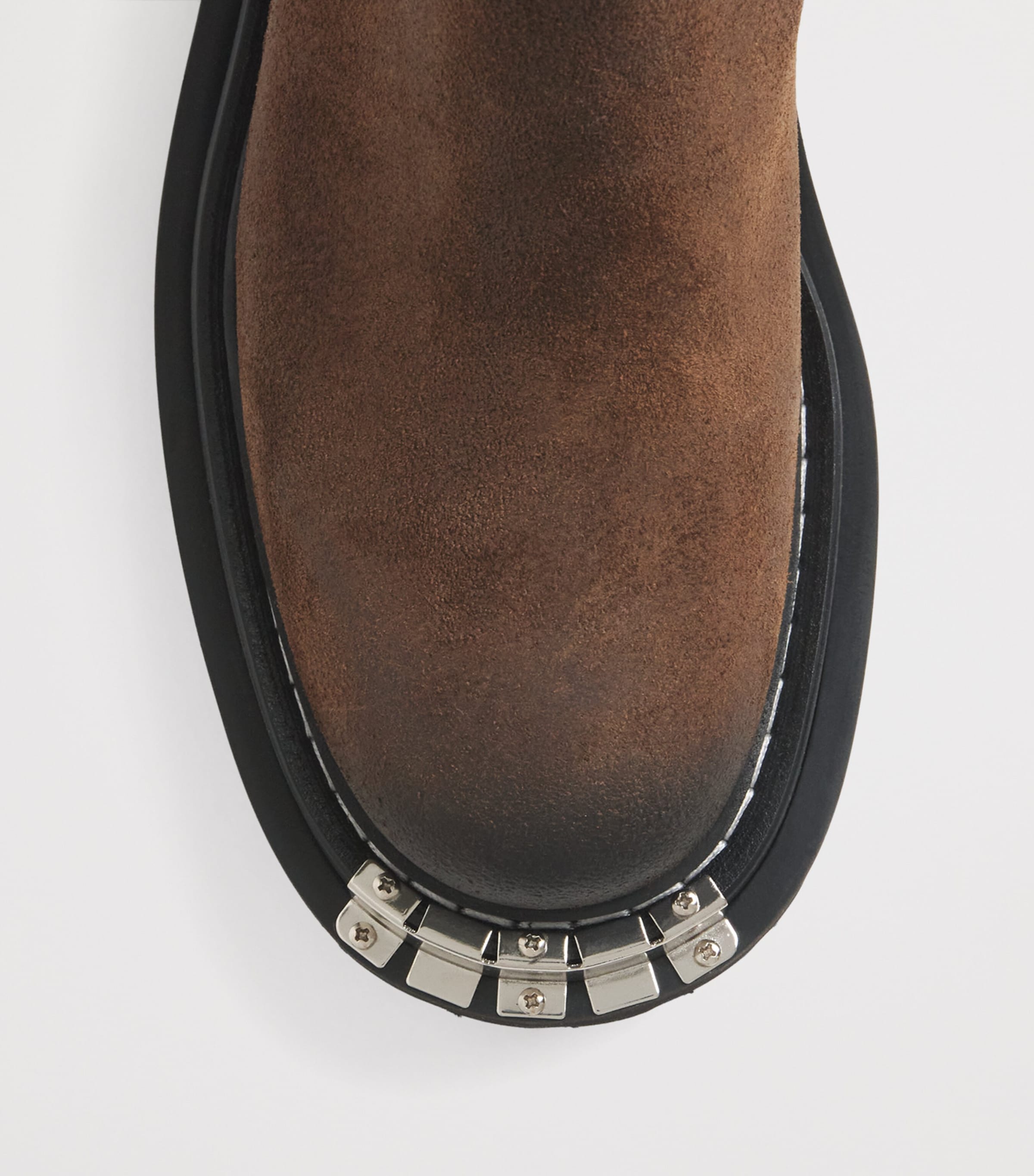 Suede Toe-Bar Chelsea Boots BROWN Image 4