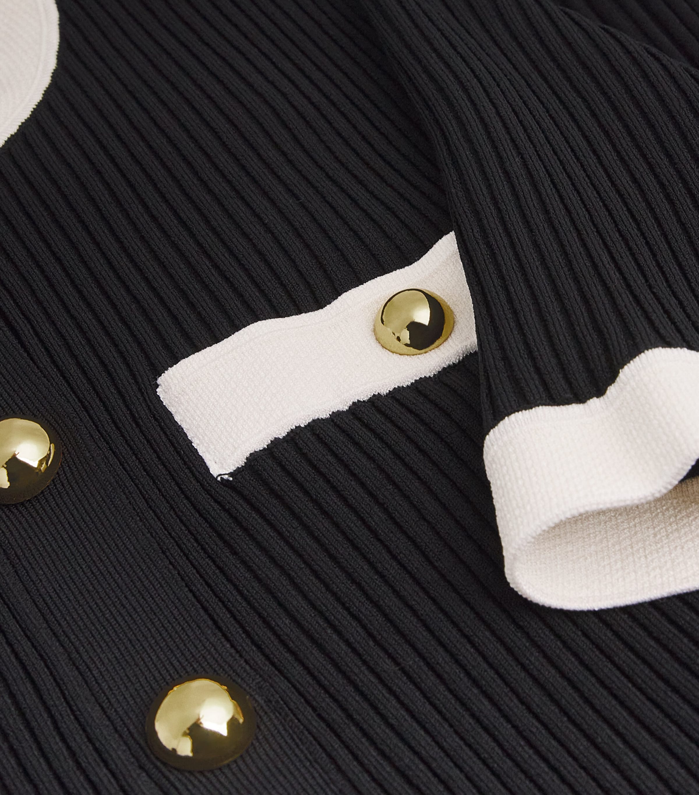 Ribbed Astoria Mini Dress BLACK Image 5