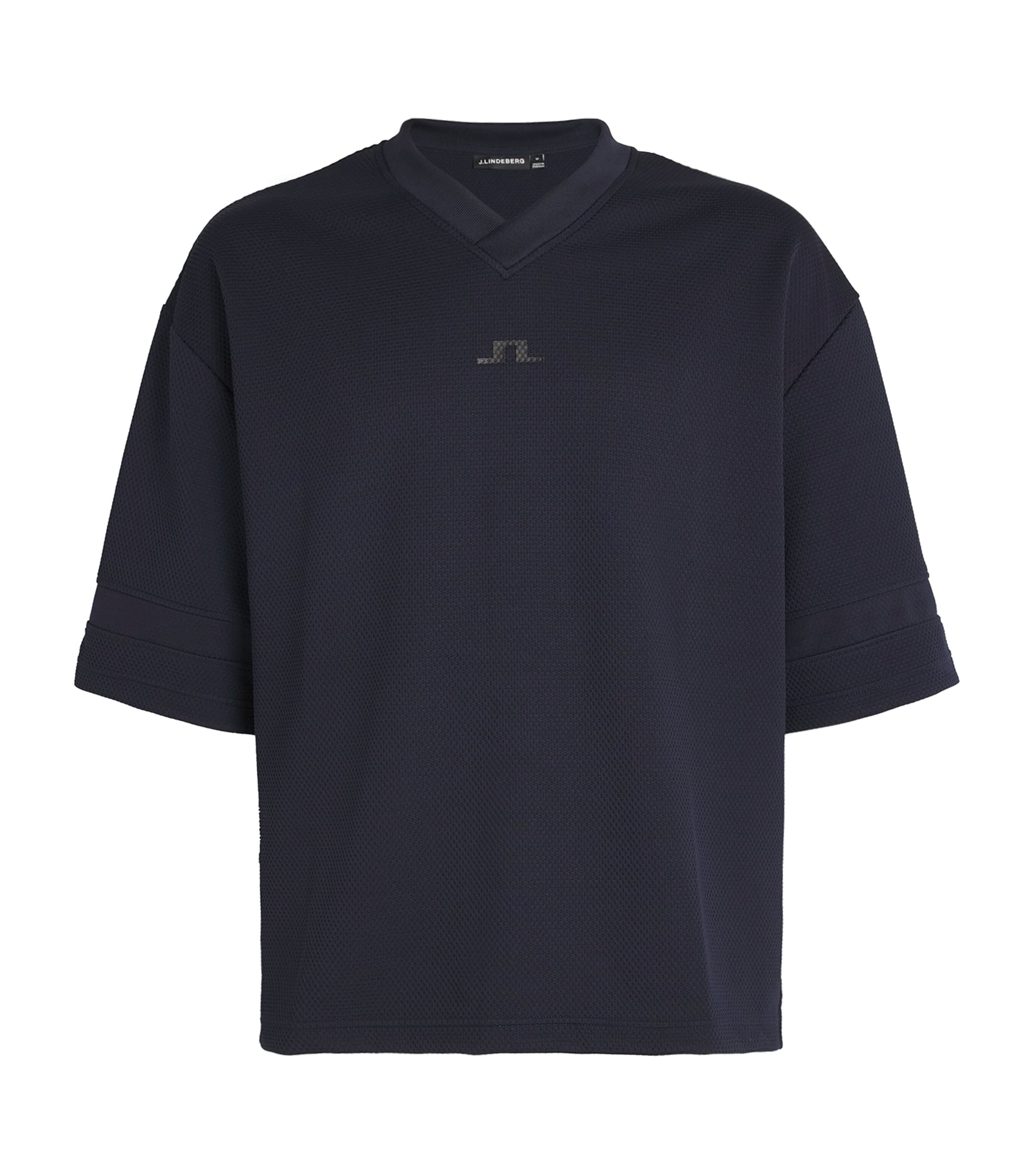 Shop J. Lindeberg Mesh-jersey Milos T-shirt In Navy