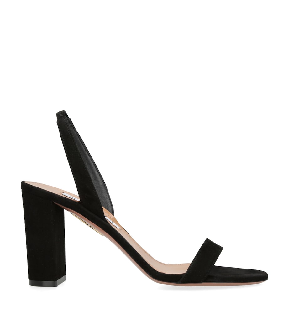 Suede So Nude Slingback Sandals 85 BLACK Image 1