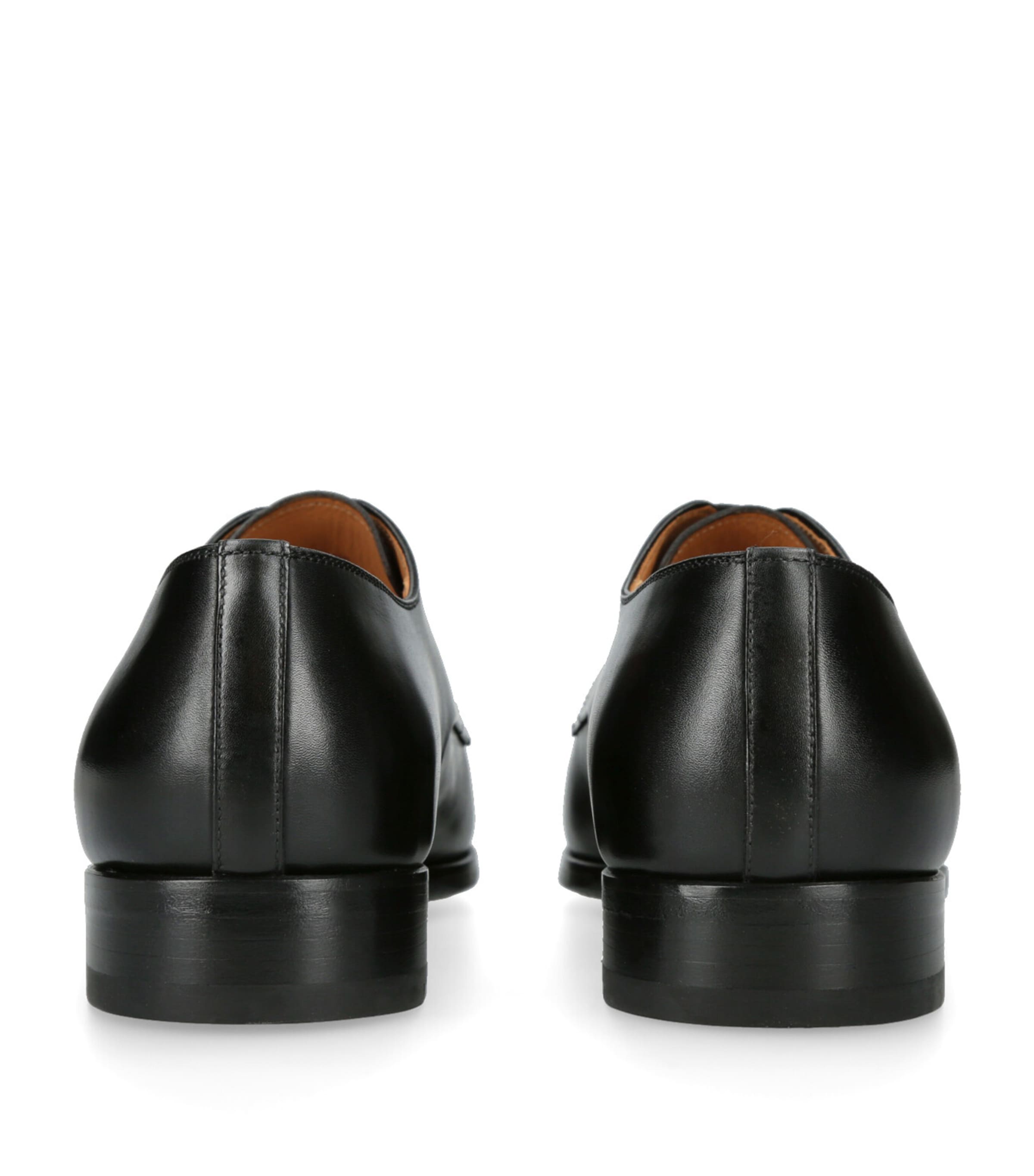 Leather Derby Shoes BLACK Image 2