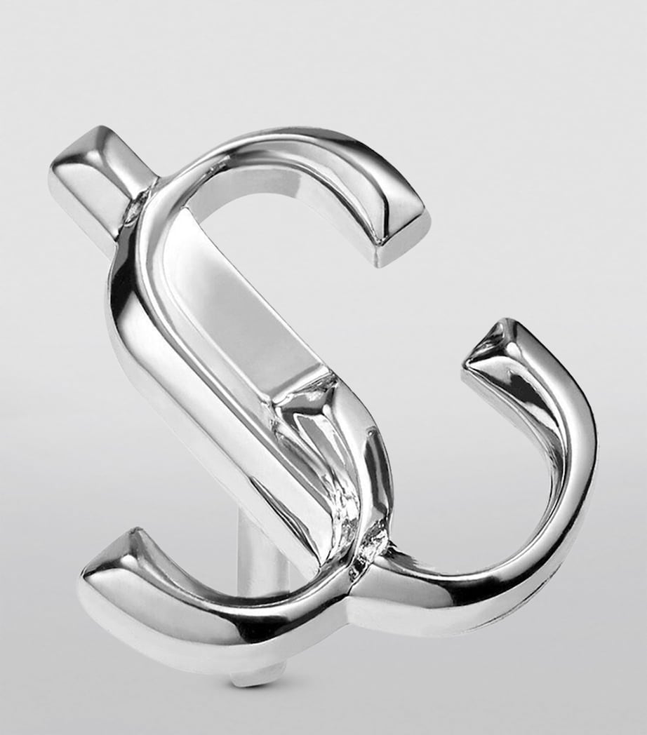 Monogram Stud Earrings SILVER Image 5