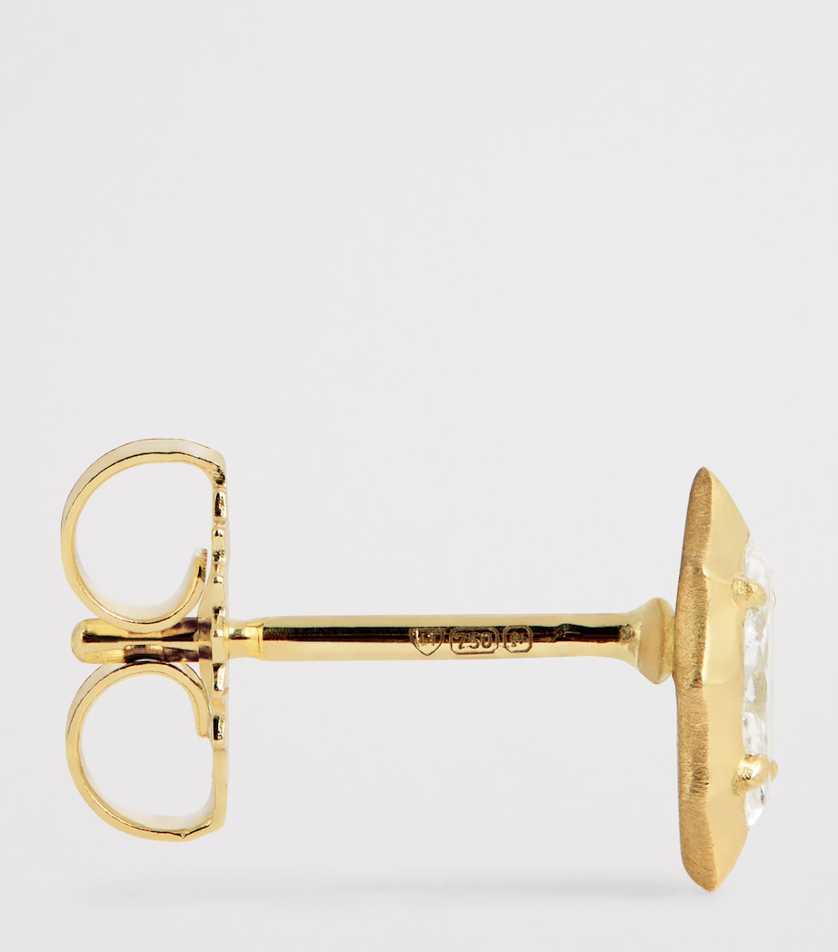 Yellow Gold and Diamond Maverick Stud Earrings YELLOW GOLD Image 4