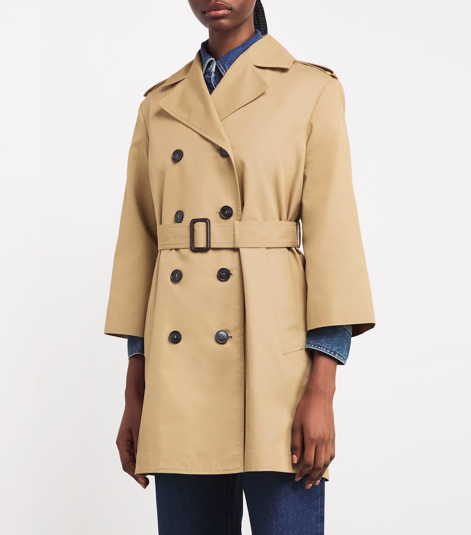 Weekend Max Mara Womens Mid-Length Trench Coat Beige Image 3